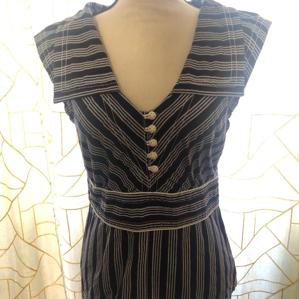 Anthropologie Vintage Nautical Blouse 10